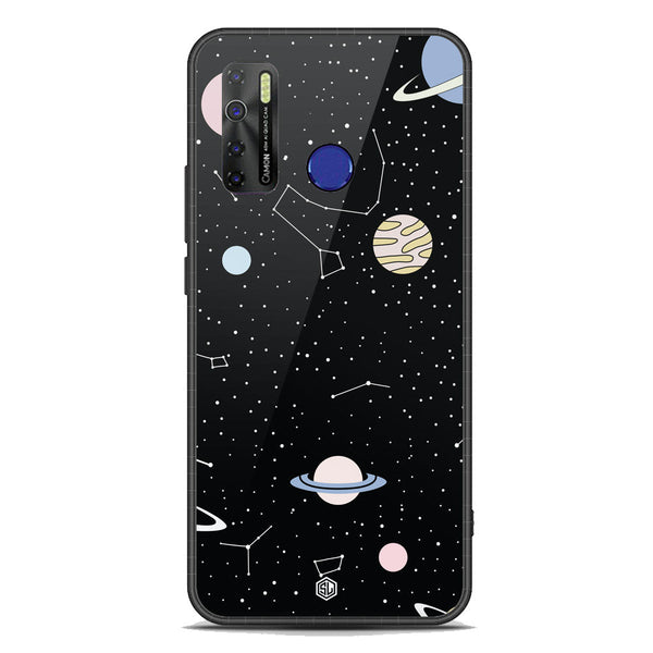 Space Series Soft Phone Case - Premium Glass Case - Design 1 - Tecno Spark 5 pro