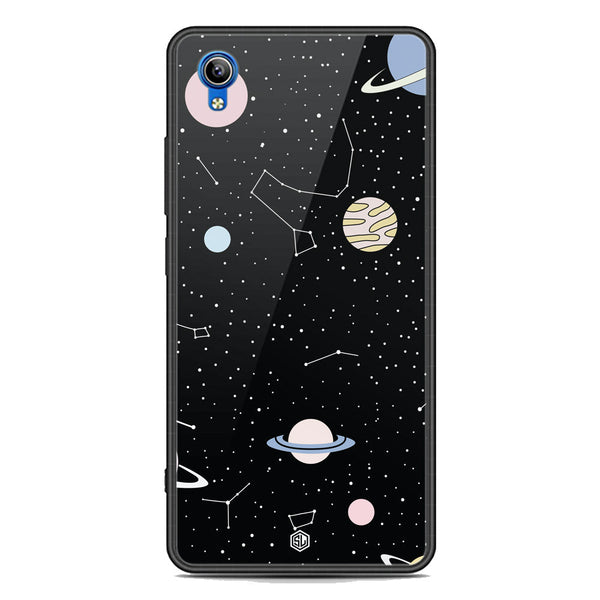 Space Series Soft Phone Case - Premium Glass Case - Design 1 - Vivo Y90