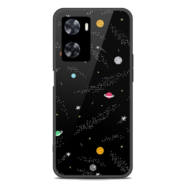 Space Series Soft Phone Case - Premium Glass Case - Design 2 - Oppo A57s