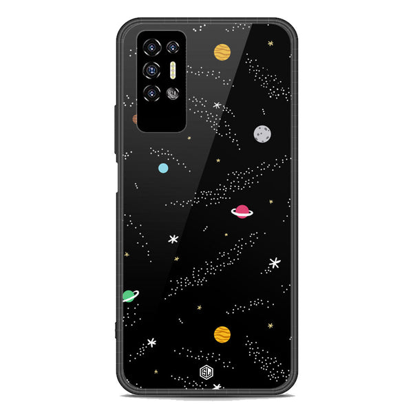 Space Series Soft Phone Case - Premium Glass Case - Design 2 - Tecno Pova 2