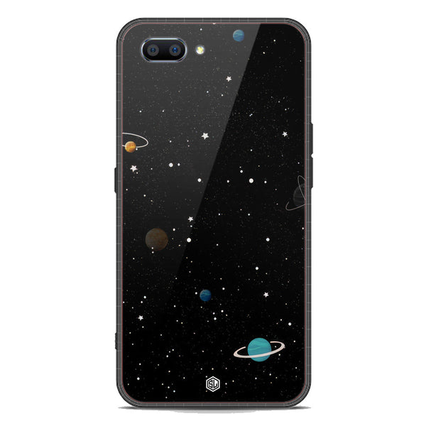 Space Series Soft Phone Case - Premium Glass Case - Design 3 - Oppo A3s