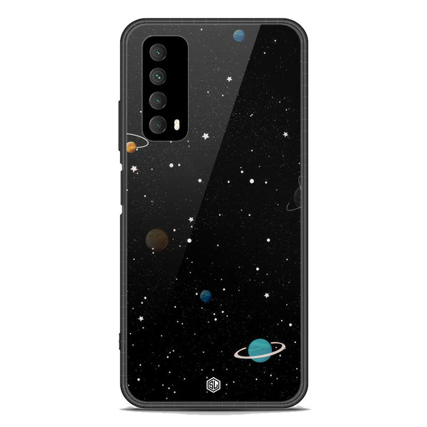 Space Series Soft Phone Case - Premium Glass Case - Design 3 - Huawei Y7a