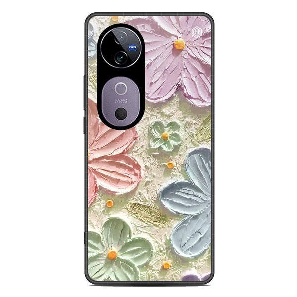 Floral Series Soft Phone Case - Metal Case - Design 15 - Vivo V40