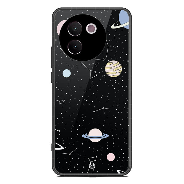 Space Series Soft Phone Case - Premium Glass Case - Design 1 - Vivo V30e