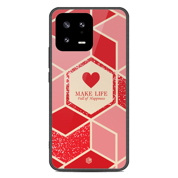 Happiness Series Soft Phone Case - Premium Glass Case - Design 5 - Xiaomi 13