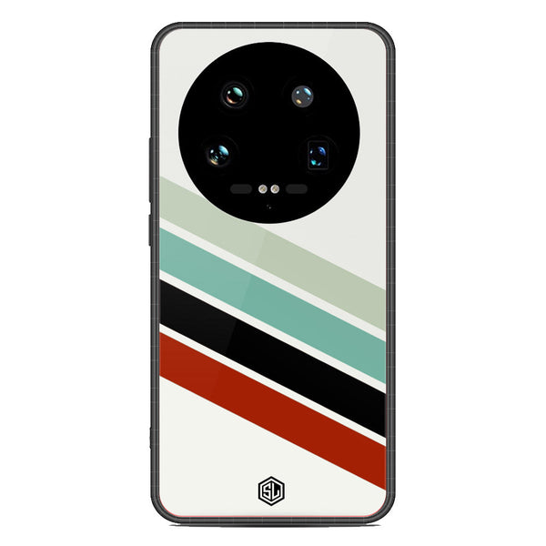 Retro Stripes Series Soft Phone Case - Premium Glass Case - Design 2 - Xiaomi 14 Ultra