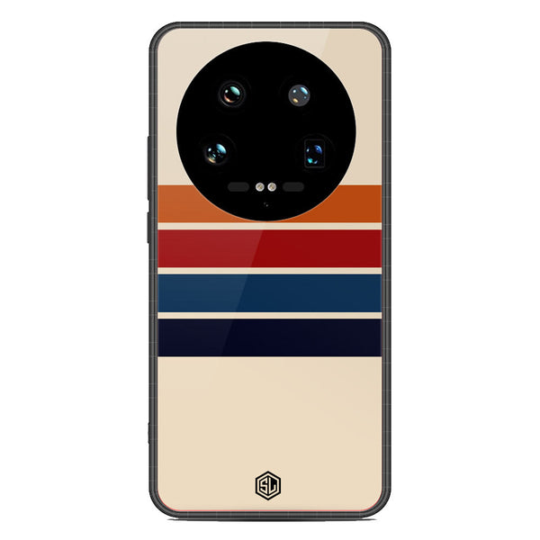 Retro Stripes Series Soft Phone Case - Premium Glass Case - Design 3 - Xiaomi 14 Ultra