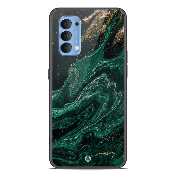 Marble Series Soft Phone Case - Premium Glass Case - Design 3 - Oppo Reno 4