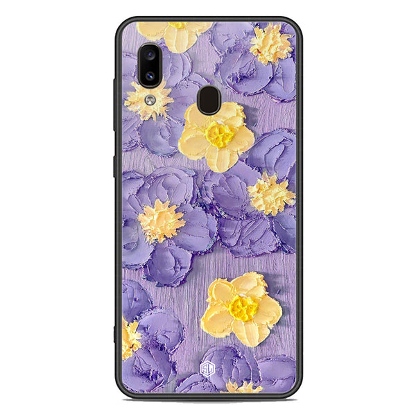 Floral Series Soft Phone Case - Premium Glass Case - Design 8 - Samsung Galaxy A20