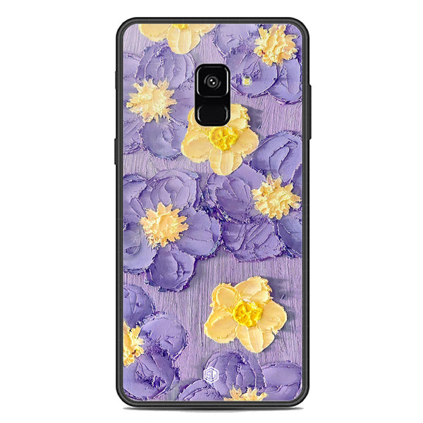 Floral Series Soft Phone Case - Premium Glass Case - Design 8 - Samsung Galaxy A8 2018