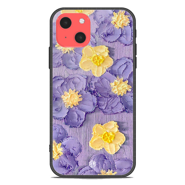 Floral Series Soft Phone Case - Premium Glass Case - Design 8 - iPhone 13 Mini