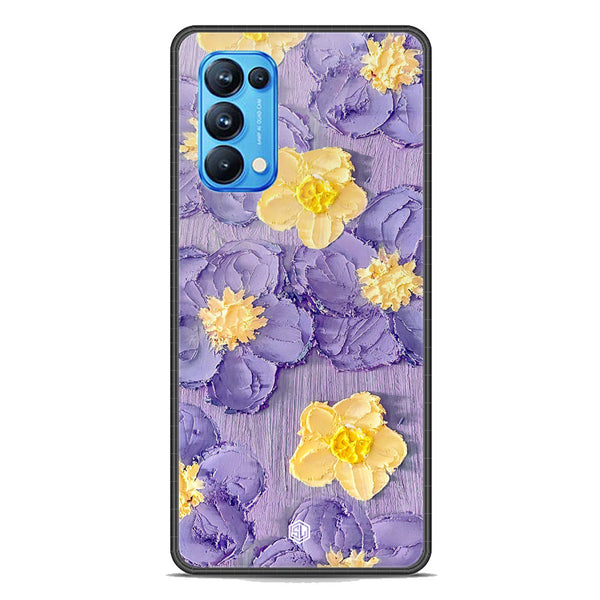 Floral Series Soft Phone Case - Premium Glass Case - Design 8 - Oppo Reno 5 Pro 5G