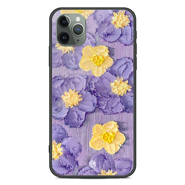 Floral Series Soft Phone Case - Premium Glass Case - Design 8 - iPhone 11 Pro Max