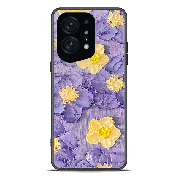 Floral Series Soft Phone Case - Premium Glass Case - Design 8 - Oppo Find X5 Pro