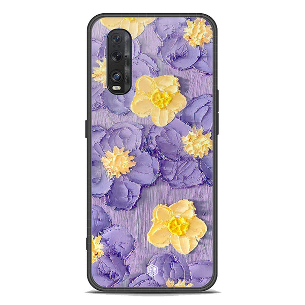 Floral Series Soft Phone Case - Premium Glass Case - Design 8 - Oppo Find X2