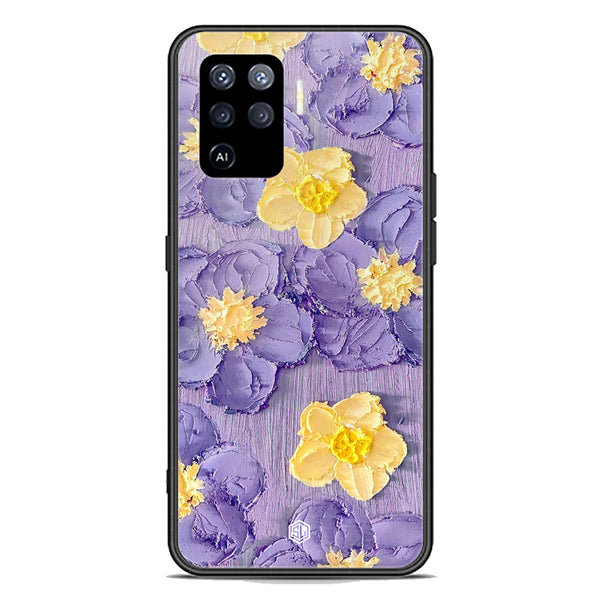 Floral Series Soft Phone Case - Premium Glass Case - Design 8 - Oppo F19 Pro