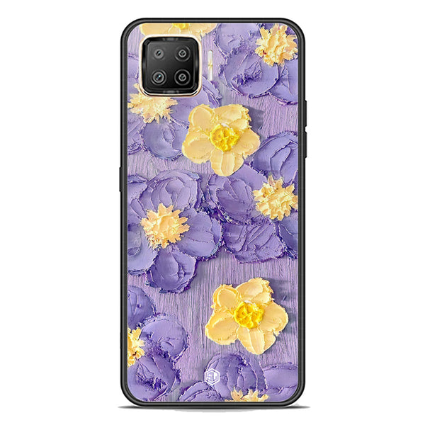 Floral Series Soft Phone Case - Premium Glass Case - Design 8 - Oppo F17 Pro