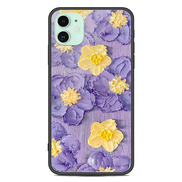 Floral Series Soft Phone Case - Premium Glass Case - Design 8 - iPhone 11