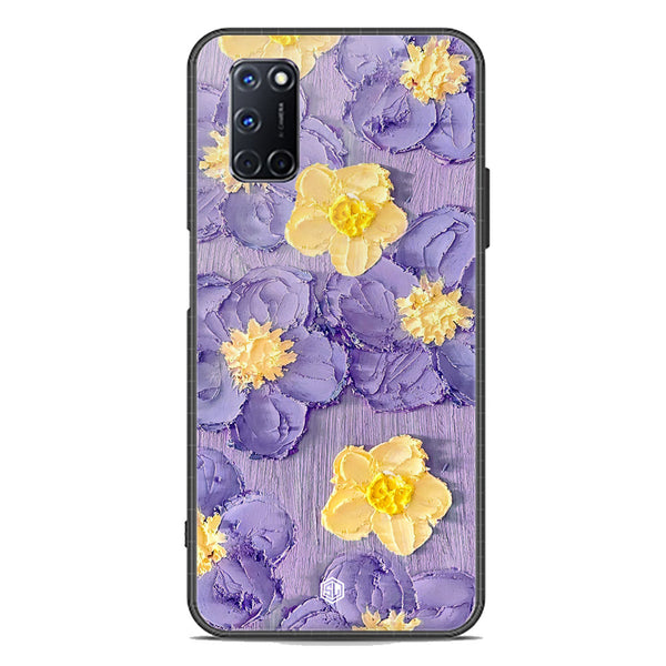 Floral Series Soft Phone Case - Premium Glass Case - Design 8 - Oppo A92