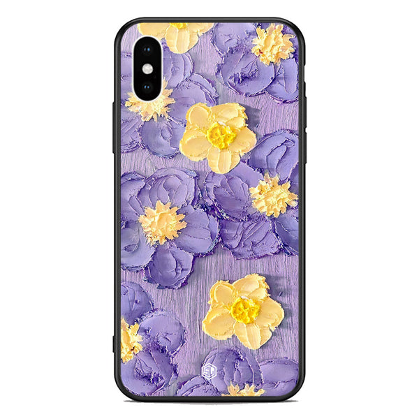 Floral Series Soft Phone Case - Premium Glass Case - Design 8 - iPhone XS Max