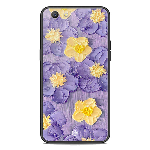 Floral Series Soft Phone Case - Premium Glass Case - Design 8 - Oppo A59