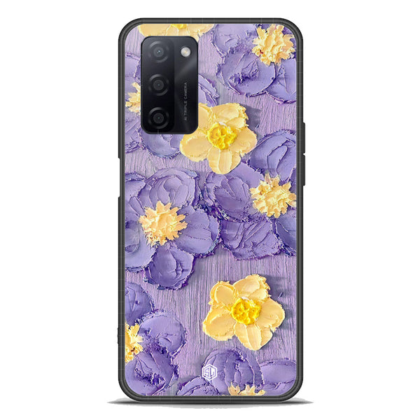 Floral Series Soft Phone Case - Premium Glass Case - Design 8 - Oppo A55 5G