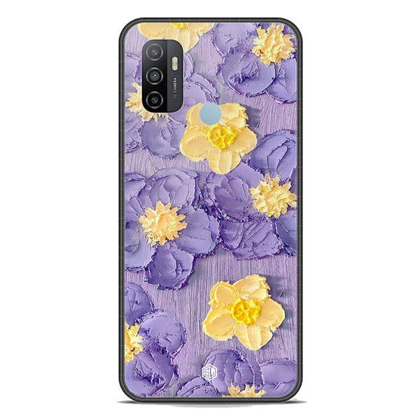 Floral Series Soft Phone Case - Premium Glass Case - Design 8 - Oppo A53