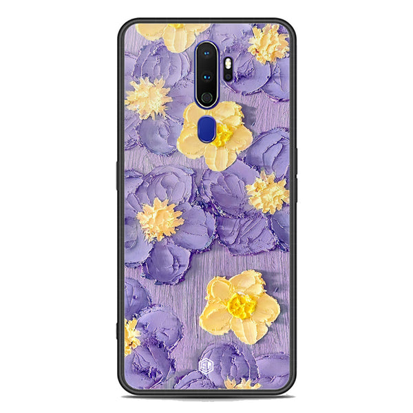 Floral Series Soft Phone Case - Premium Glass Case - Design 8 - Oppo A9 2020