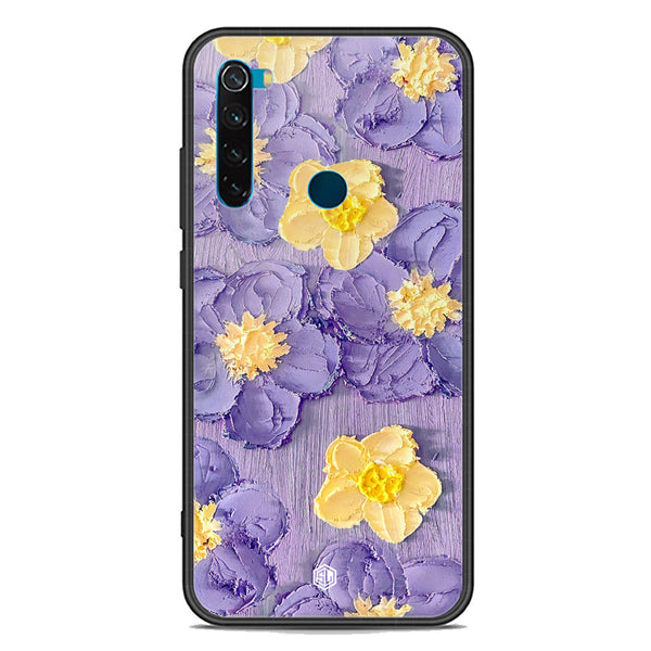 Floral Series Soft Phone Case - Premium Glass Case - Design 8 - Xiaomi Redmi Note 8