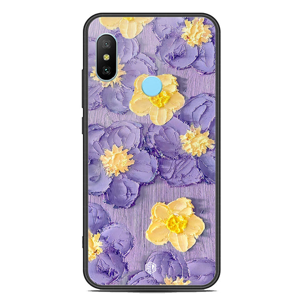 Floral Series Soft Phone Case - Premium Glass Case - Design 8 - Xiaomi Redmi Note 6