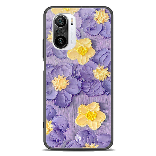 Floral Series Soft Phone Case - Premium Glass Case - Design 8 - Xiaomi Redmi K40 Pro