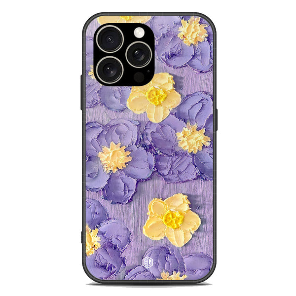 Floral Series Soft Phone Case - Premium Glass Case - Design 8 - iPhone 15 Pro