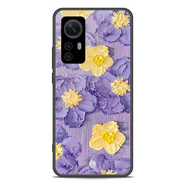 Floral Series Soft Phone Case - Premium Glass Case - Design 8 - Xiaomi 12