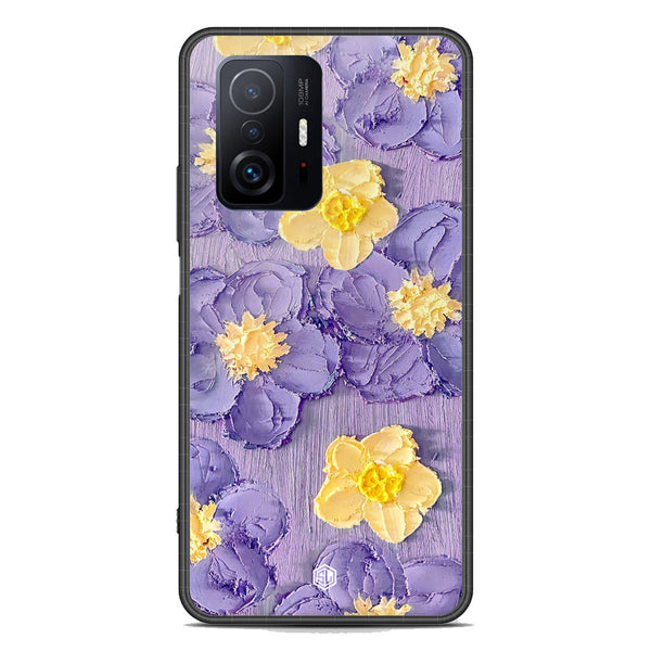 Floral Series Soft Phone Case - Premium Glass Case - Design 8 - Xiaomi 11T Pro