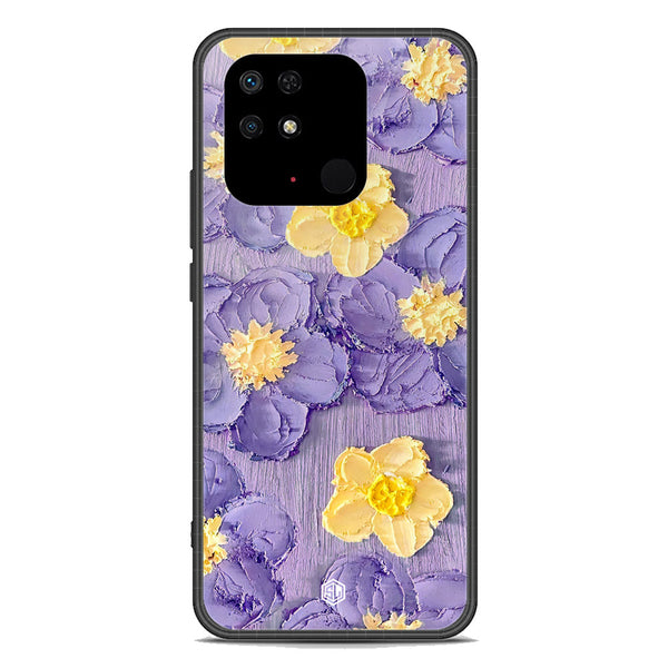 Floral Series Soft Phone Case - Premium Glass Case - Design 8 - Xiaomi Redmi 10C