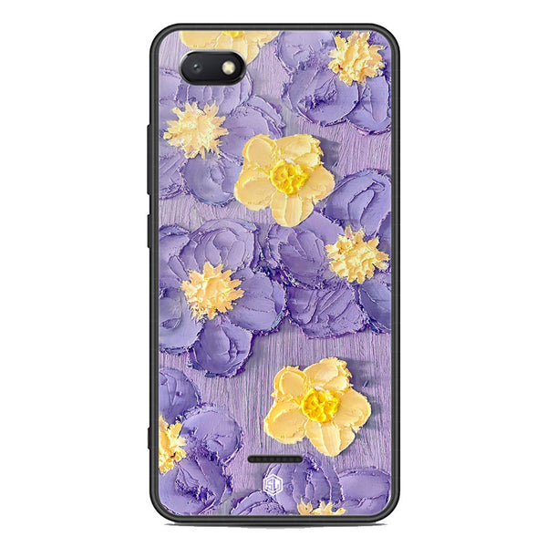 Floral Series Soft Phone Case - Premium Glass Case - Design 8 - Xiaomi Redmi 6A