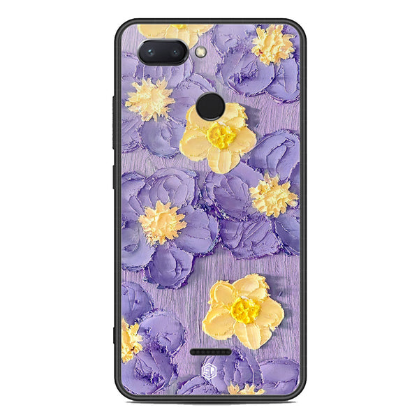 Floral Series Soft Phone Case - Premium Glass Case - Design 8 - Xiaomi Redmi 6