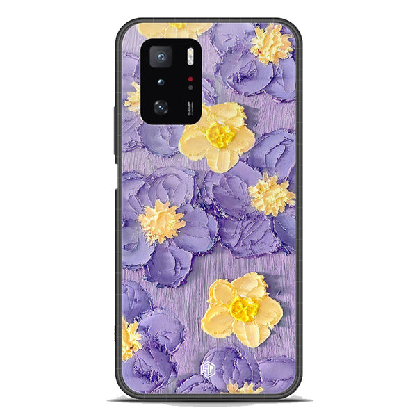 Floral Series Soft Phone Case - Premium Glass Case - Design 8 - Xiaomi Poco X3 GT