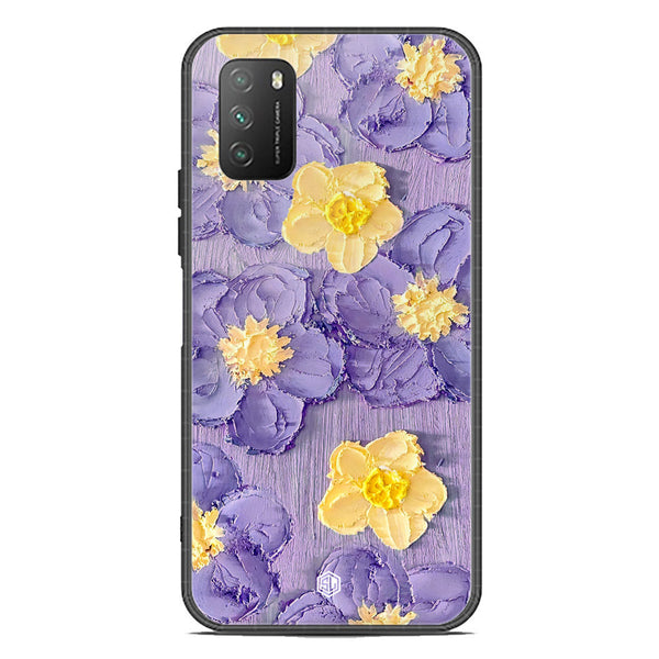 Floral Series Soft Phone Case - Premium Glass Case - Design 8 - Xiaomi Poco M3