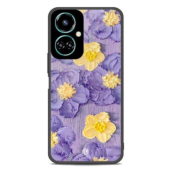 Floral Series Soft Phone Case - Premium Glass Case - Design 8 - Tecno Camon 19