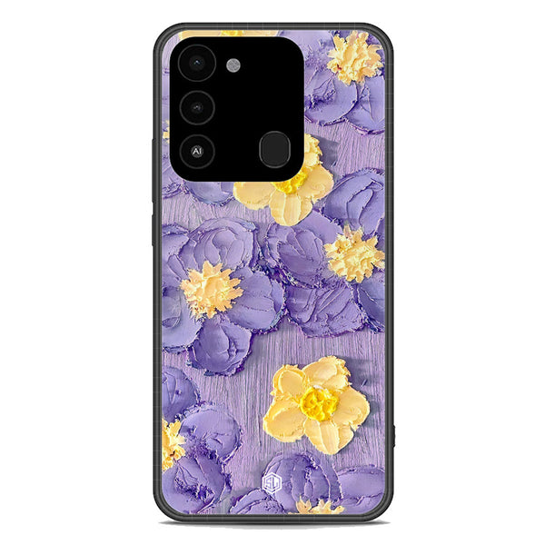 Floral Series Soft Phone Case - Premium Glass Case - Design 8 - Tecno Spark 8C