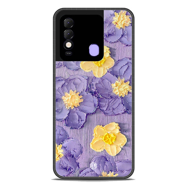 Floral Series Soft Phone Case - Premium Glass Case - Design 8 - Tecno Spark 8