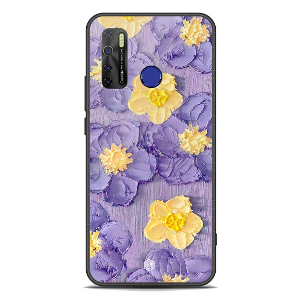 Floral Series Soft Phone Case - Premium Glass Case - Design 8 - Tecno Spark 5 pro