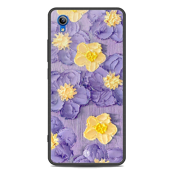 Floral Series Soft Phone Case - Premium Glass Case - Design 8 - Vivo Y91C