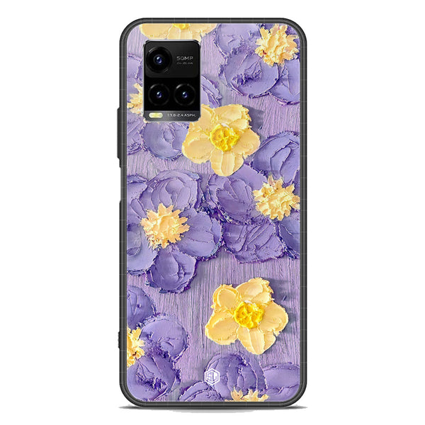 Floral Series Soft Phone Case - Premium Glass Case - Design 8 - Vivo Y21