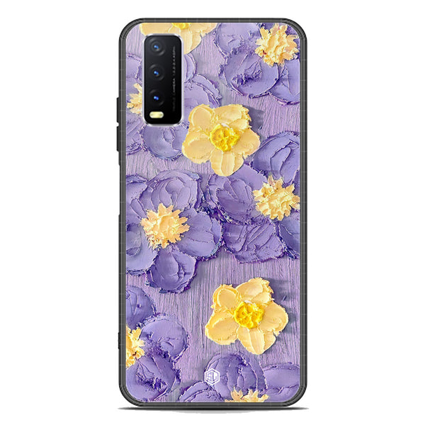 Floral Series Soft Phone Case - Premium Glass Case - Design 8 - Vivo Y20i