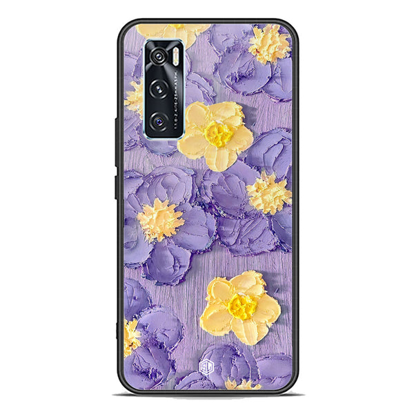 Floral Series Soft Phone Case - Premium Glass Case - Design 8 - Vivo V20 SE