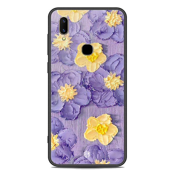 Floral Series Soft Phone Case - Premium Glass Case - Design 8 - Vivo V11