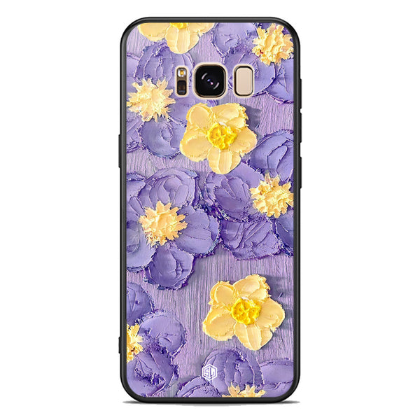 Floral Series Soft Phone Case - Premium Glass Case - Design 8 - Samsung Galaxy S8 Plus