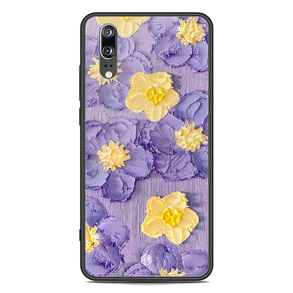 Floral Series Soft Phone Case - Premium Glass Case - Design 8 - Huawei P20